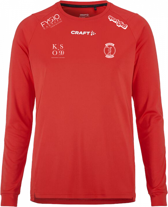 Craft - Fremad Holbæk Ls Running T-Shirt Men - Bright Red